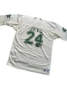 NFL Vintage New York Jets #24 Champion White Nylon Jersey - Size XL